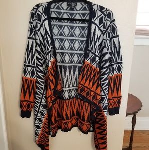 Geometric flyaway sweater